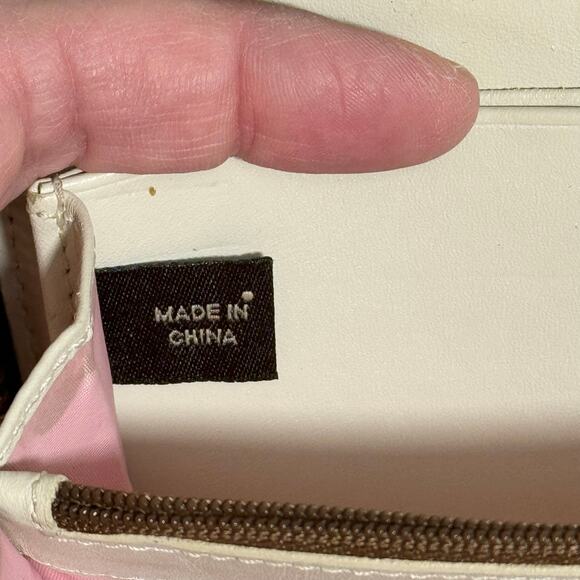 Coach Continental Wallet Brown Pink Designer Leather Signature Stripe Zip Around - Picture 14 of 14